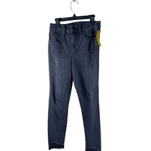 Level 99 Jeans Women 24x25 Distressed Skinny Stretch Dark Wash Casual Streetwear